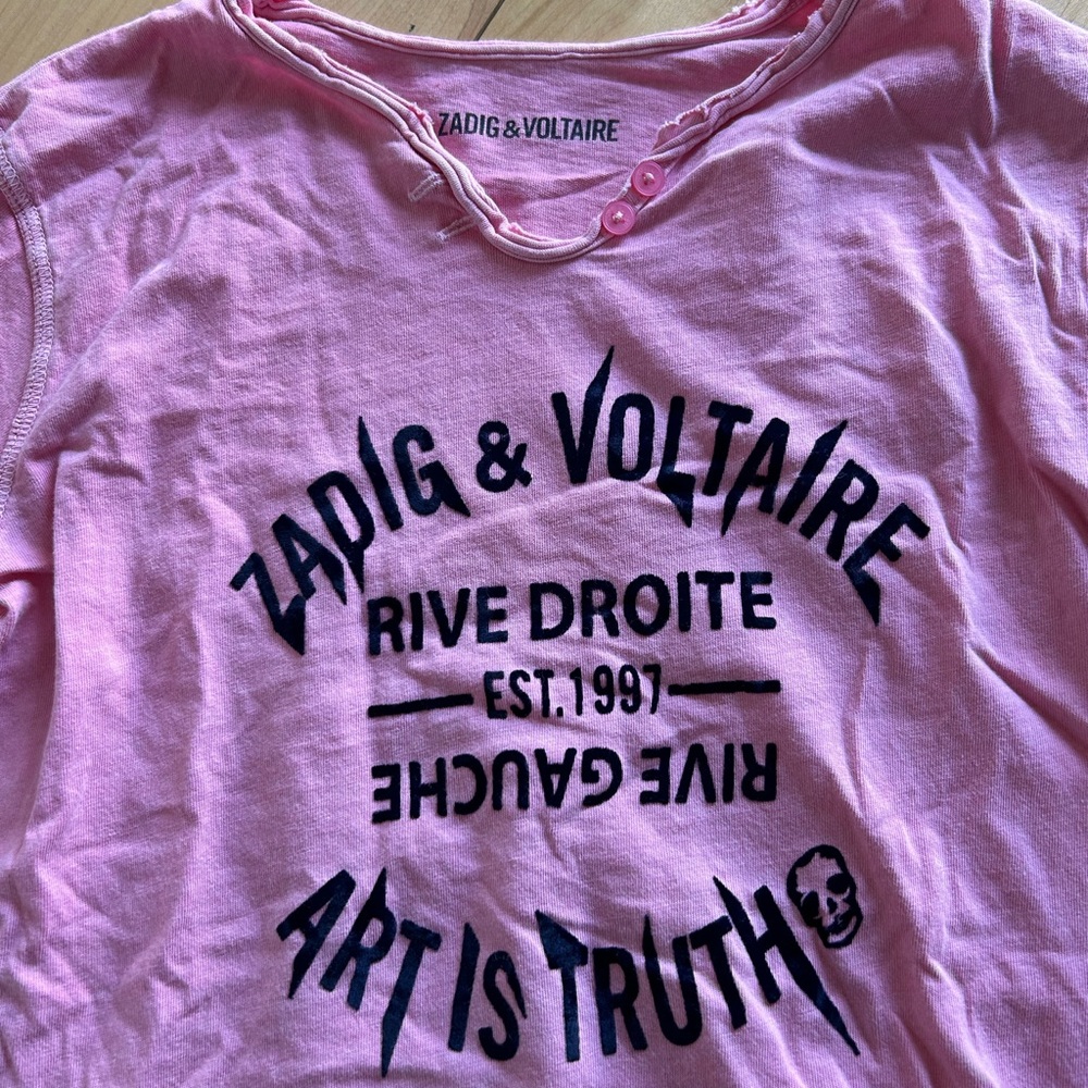 Zadig & Voltaire Pink Graphic Tee